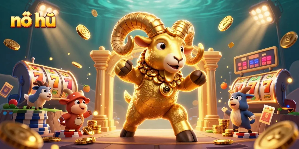 Nổ hũ slot machines come alive with golden ram and dynamic game elements.