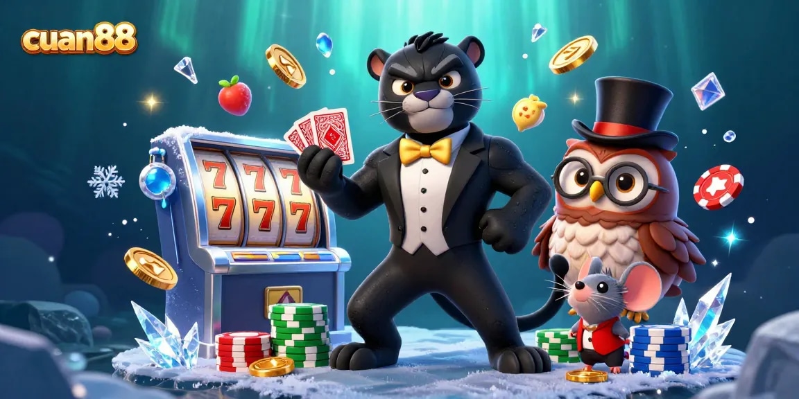 Selamat bermain di cuan88 dengan slot gacor, panther elegan dan bulan peruntungan!