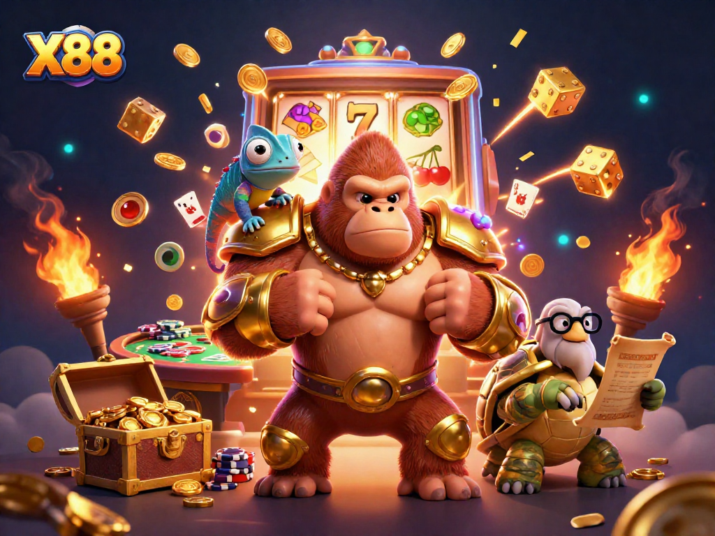 X88 empowers players in a vibrant gaming scene filled with jackpots, poker, and excitement.