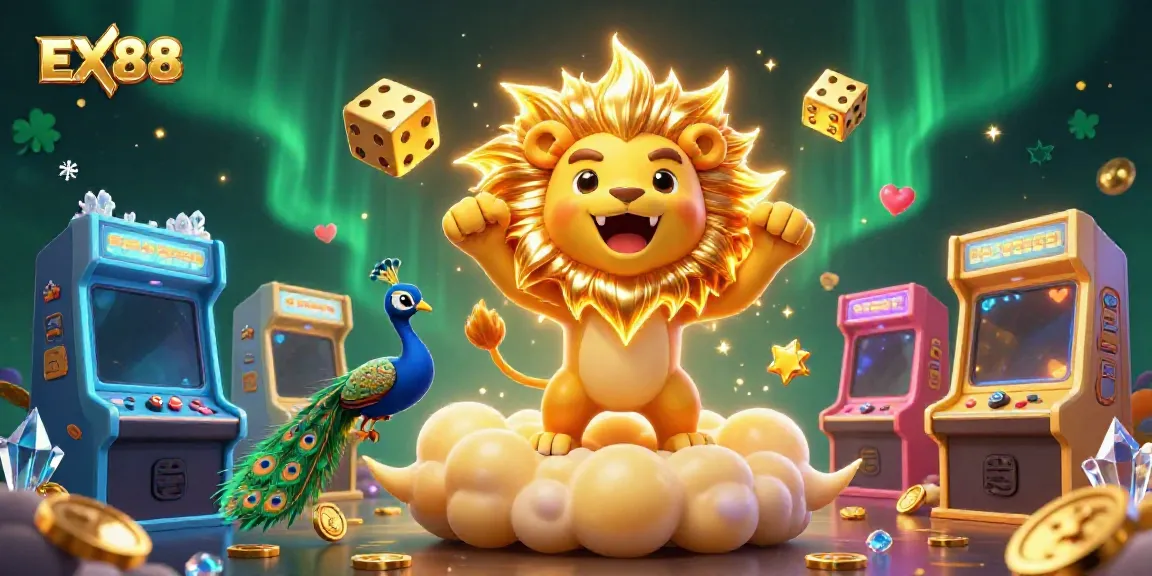 Engage with the vibrant EX88 online casino experience, featuring dynamic elements and captivating characters.