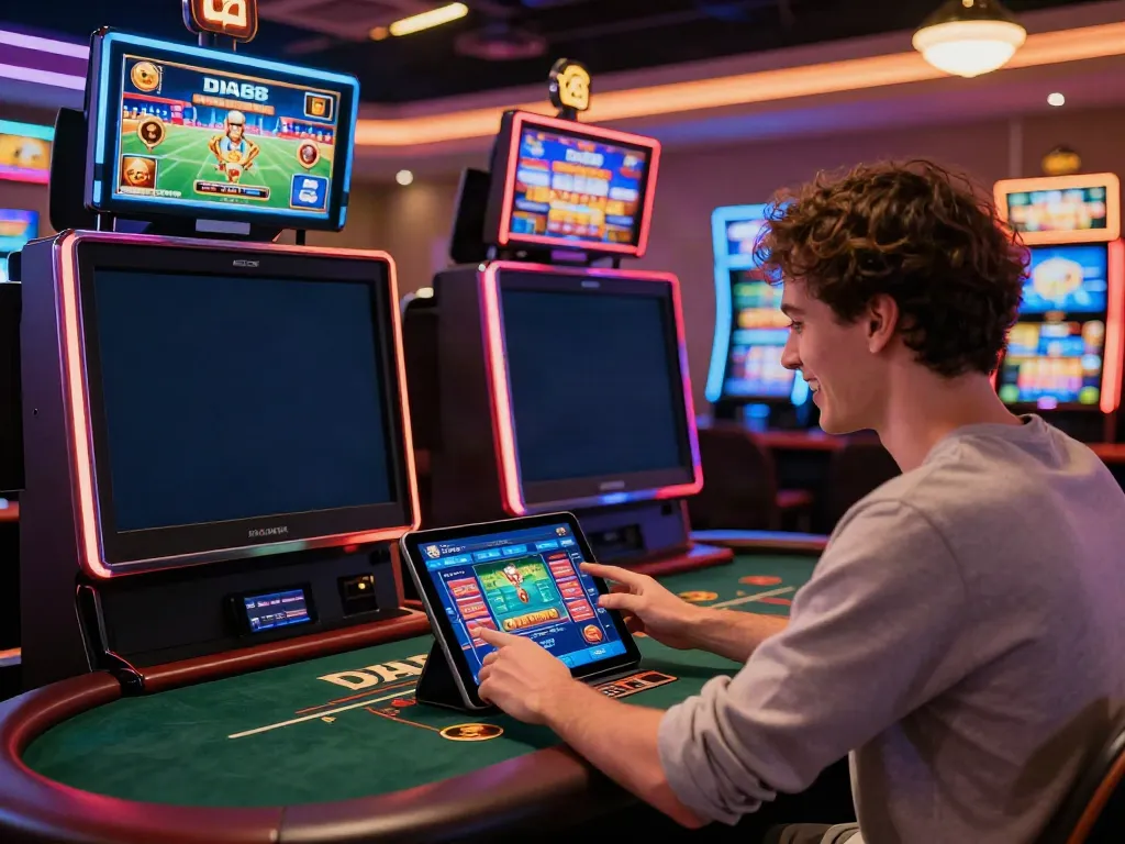 Engaging scene at DA88 showcasing an online gaming user experiencing excitement and features.