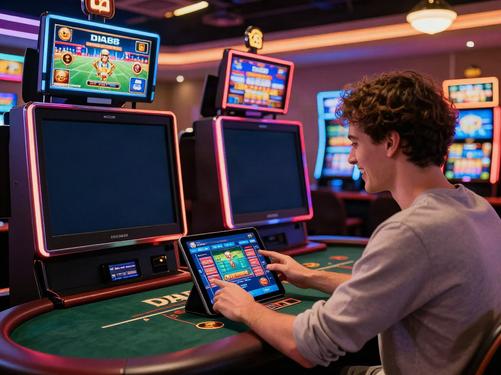 Engaging scene at DA88 showcasing an online gaming user experiencing excitement and features.