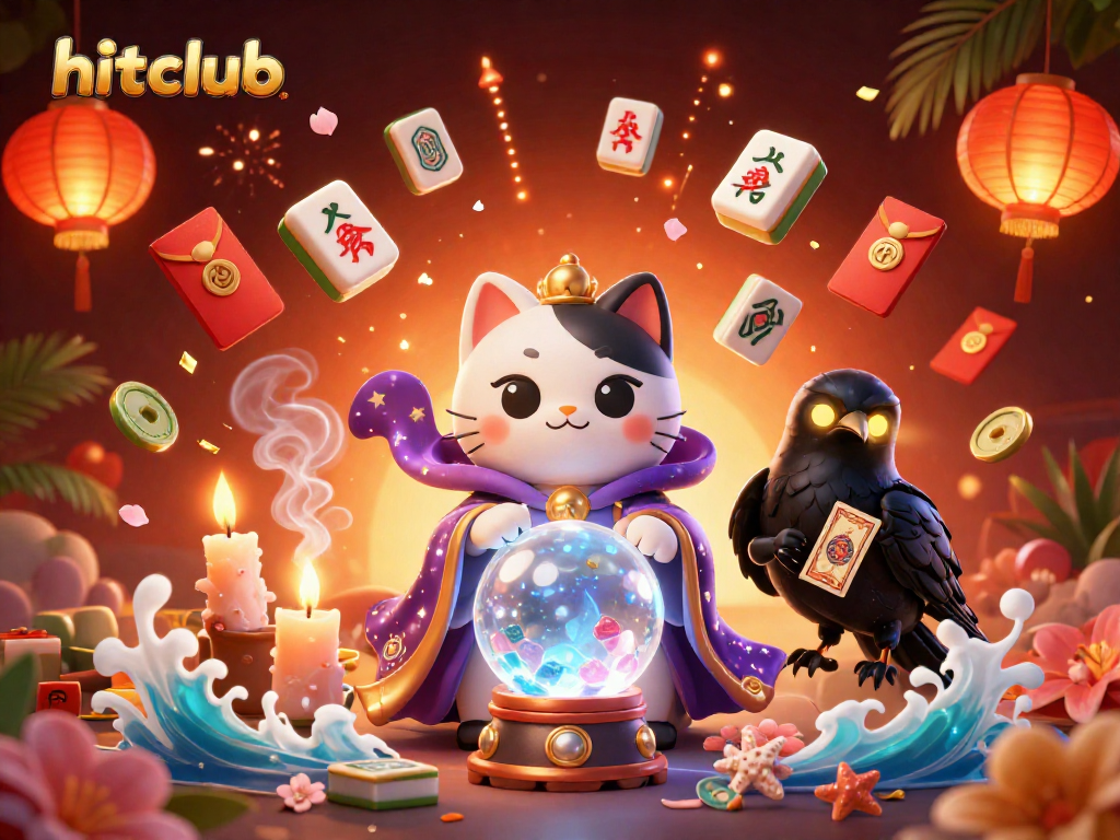 Engage with hitclub as you explore exciting casino-themed elements in this vibrant 3D illustration.