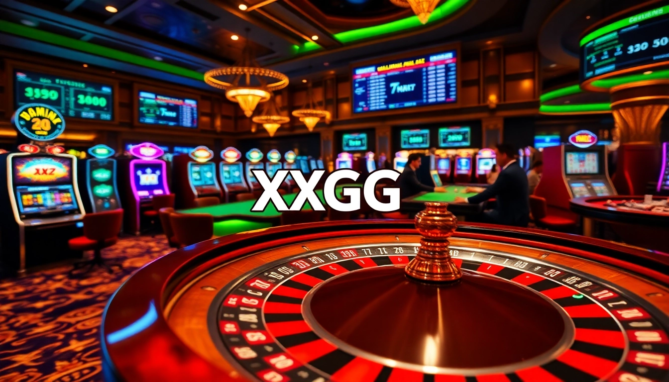 Experience the thrill of gambling with XXGG, showcasing vibrant casino elements and excitement.