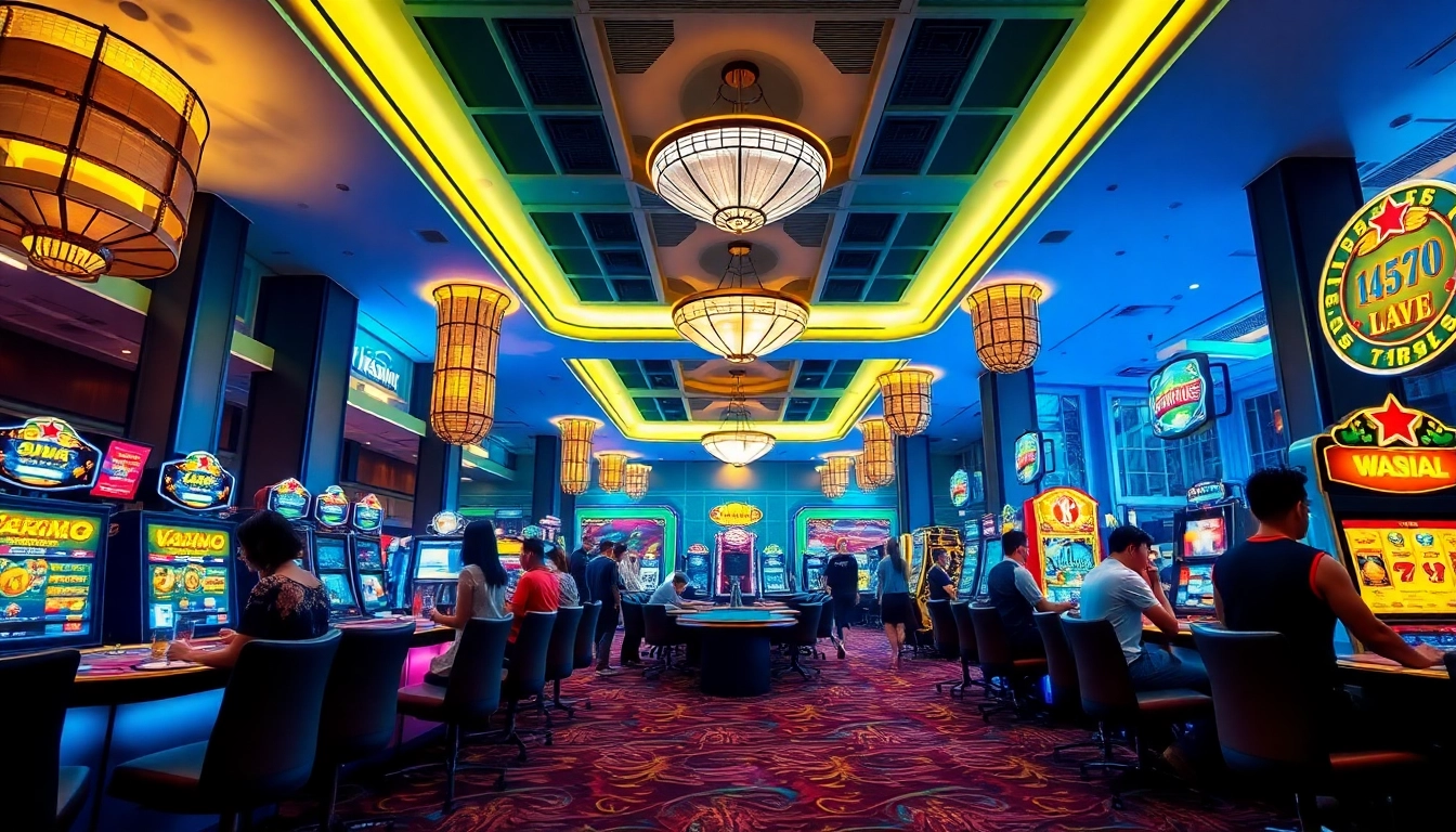 Experience the thrill of gaming at vvvwin88.live in a luxurious casino environment.