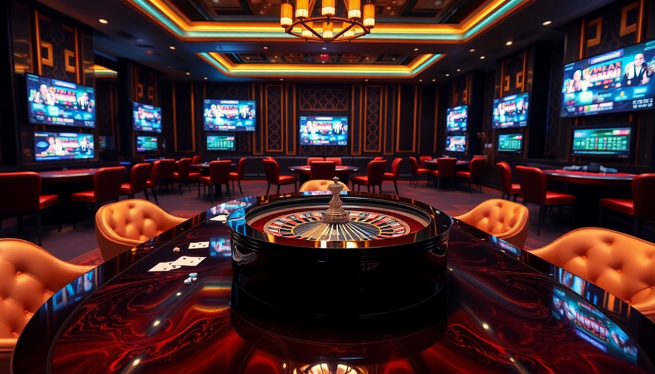 Experience the thrill of online gambling at https://188v.today/ with vibrant casino visuals of tables and games.