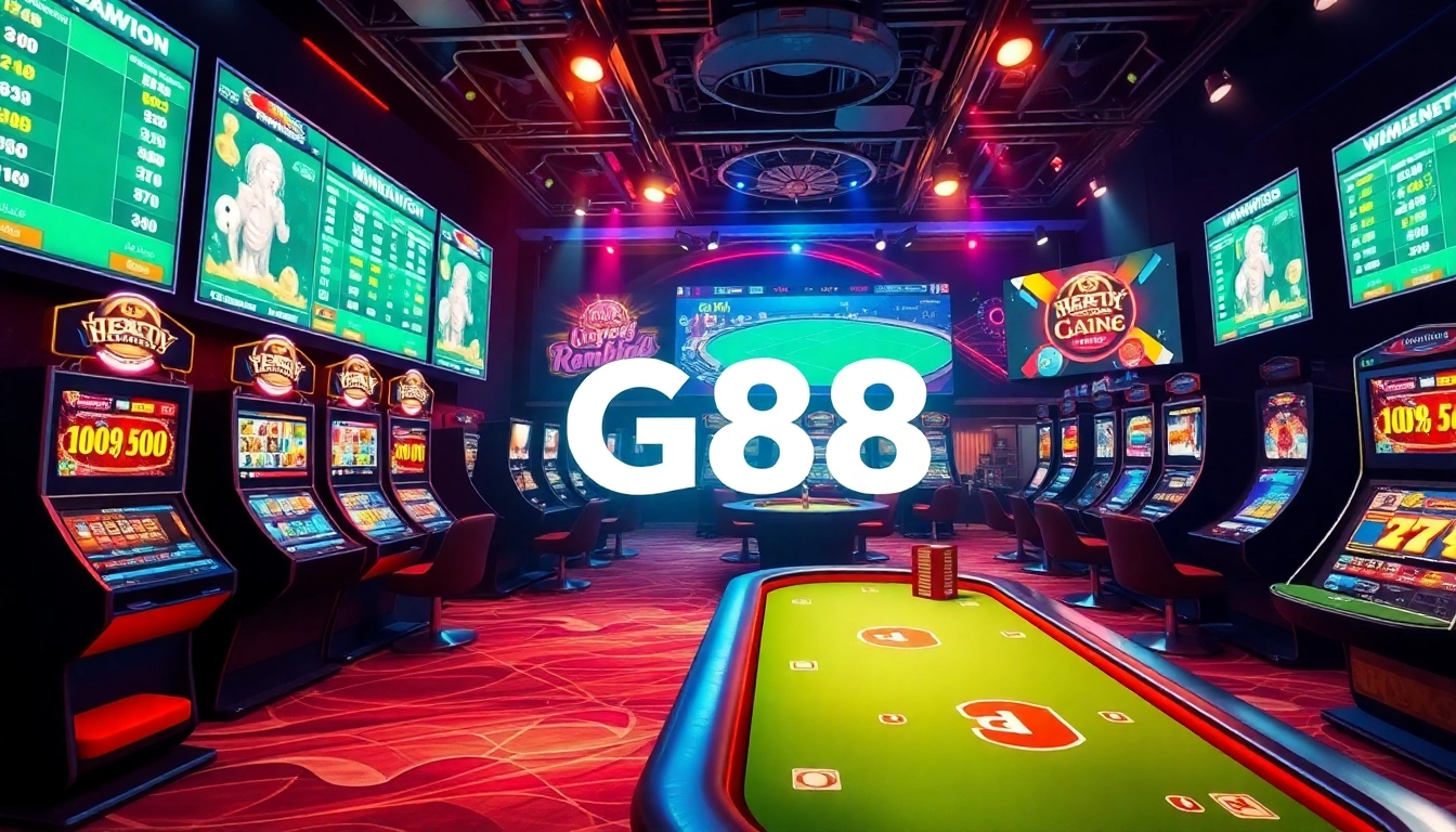 Experience G88's exciting online casino environment with vibrant games and user-friendly design.