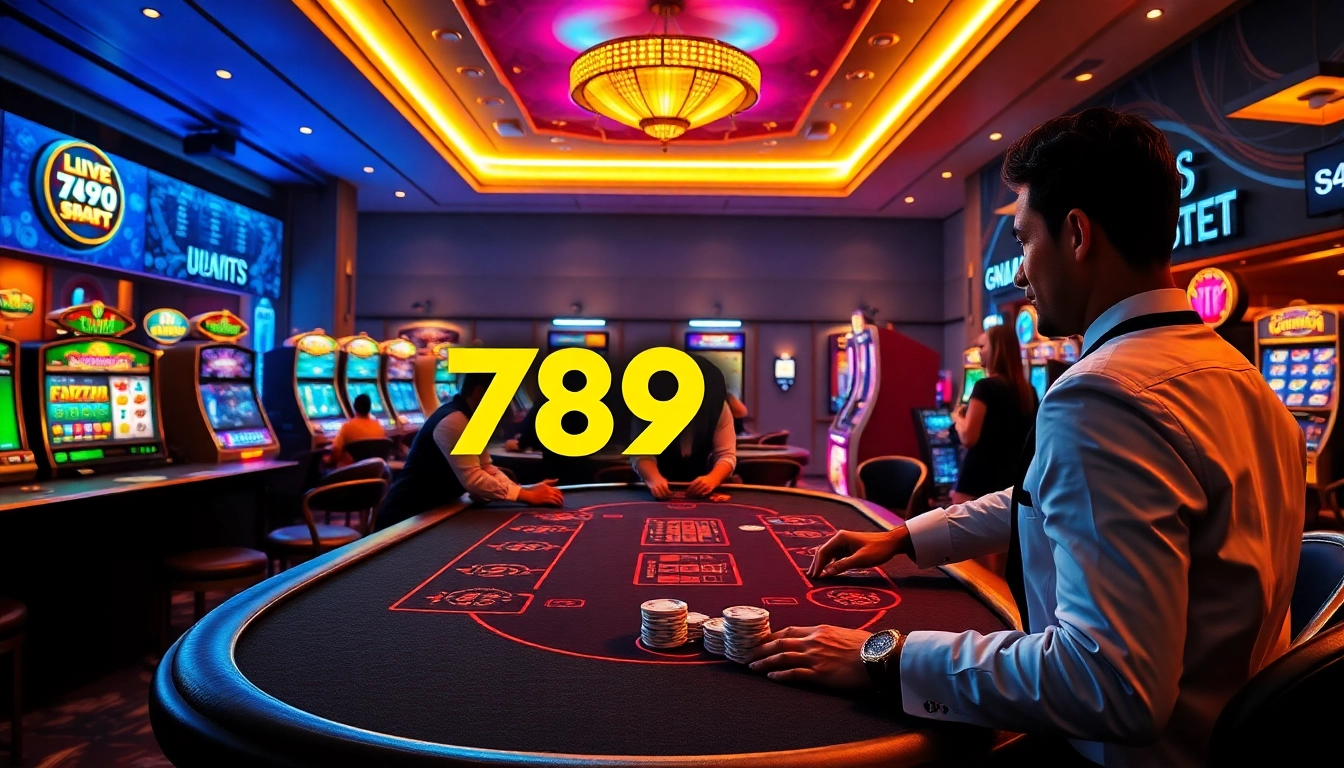 Exciting live poker action at 789bet casino platform, showcasing vibrant atmosphere.