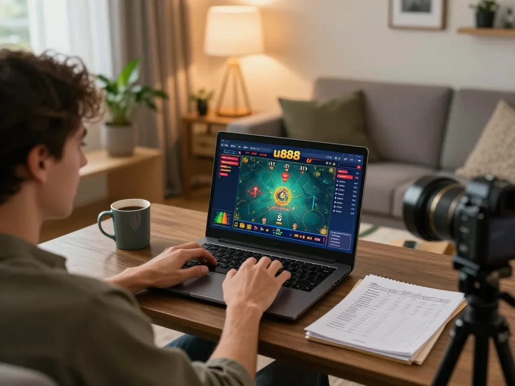 Engaging gameplay at online u888 casino from a cozy home setting