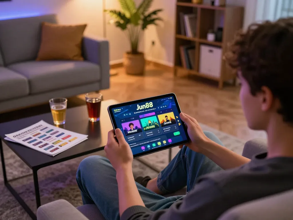 Experience the excitement of online gambling with thương hiệu jun88 in a cozy home setup.