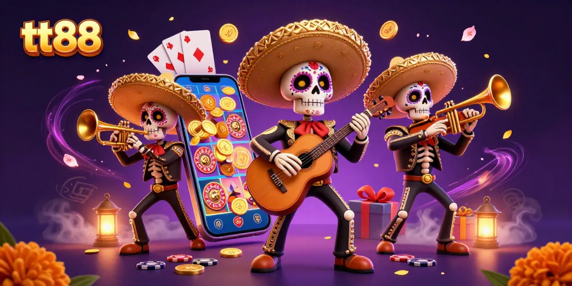 Discover winning strategies at tt88 with a vibrant mariachis-themed casino scene featuring slot game dynamics.