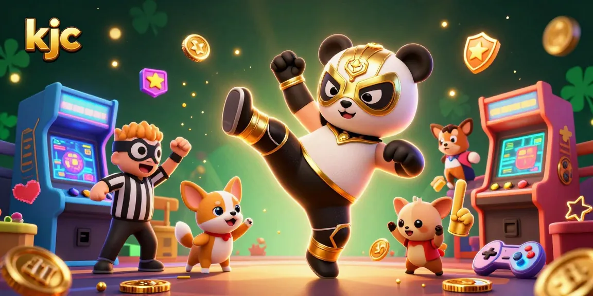 Experience thrilling games with kjc in this dynamic illustration featuring exciting casino elements.