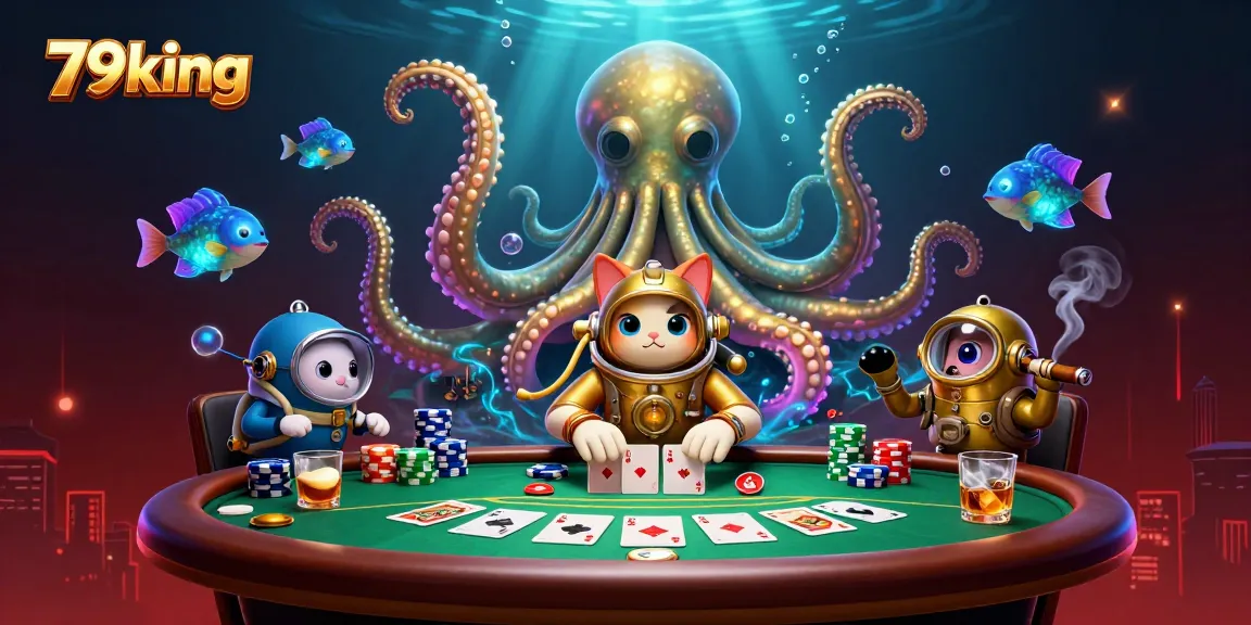 Engage in thrilling poker action with the vibrant 79king kraken scene, showcasing casino excitement.