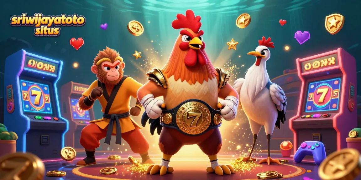 Simplistically explore sriwijayatoto situs winning strategies with engaging slot game elements, showcasing vibrant characters.