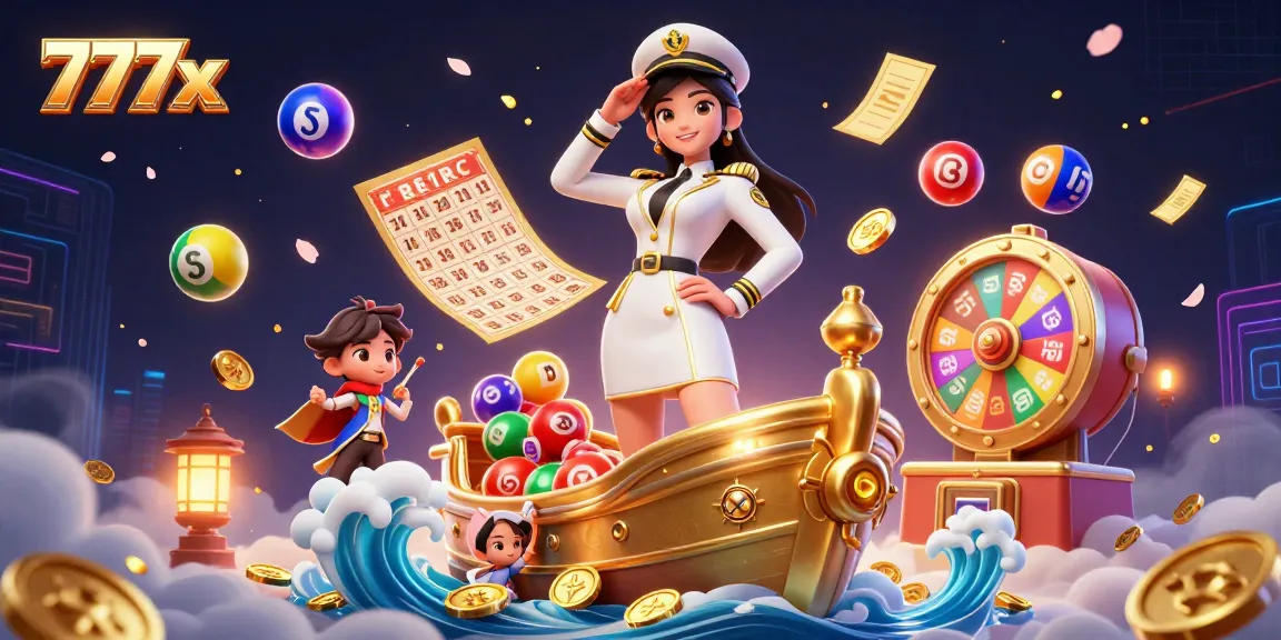 Engaging illustration for 777x showcasing vibrant lottery and casino elements highlighting gaming excitement.
