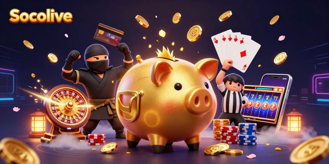 Watch Socolive's exciting live-streamed soccer action amidst a flurry of golden coins and rich textures.