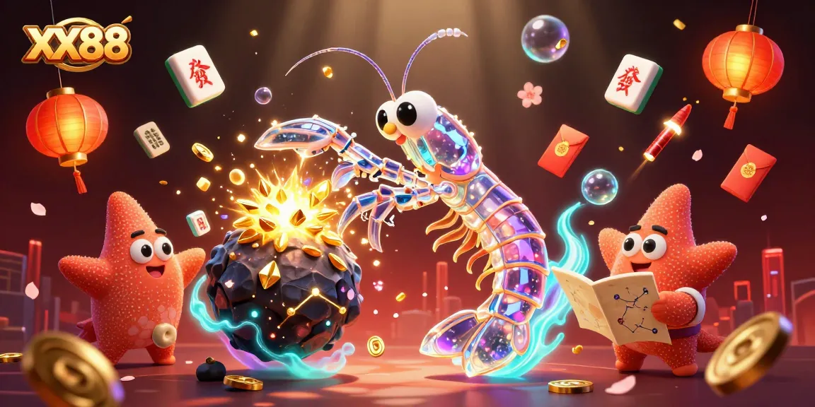 Engage with XX88's thrilling casino experience, where the mantis shrimp and starfish explore dynamic gaming elements.