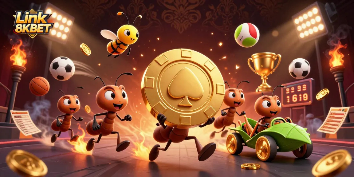 Experience the thrill of Link 8KBET with vibrant 3D characters and immersive casino action.