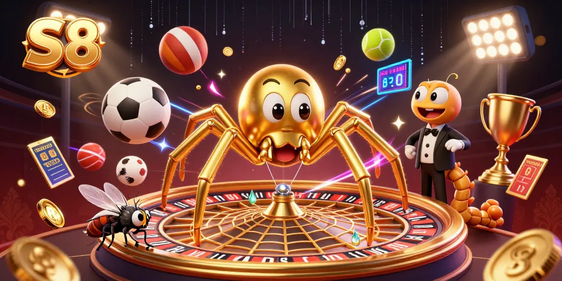 Experience exhilarating wins at S8, where golden spiders weave roulette webs amid sports betting excitement.