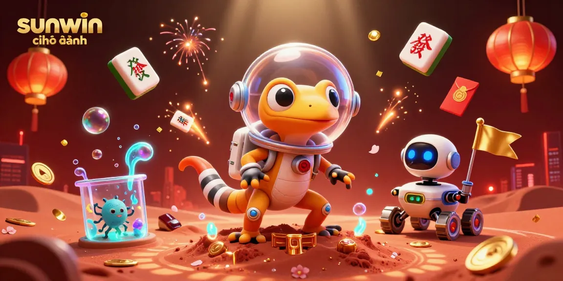 Experience the vibrant gameplay of sunwin chính hãng with lively characters in a gold casino setting.