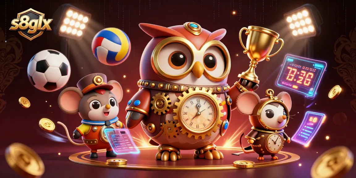 Engage with thrilling betting experiences on s8glx, featuring an owl and mouse in a vibrant casino setting.