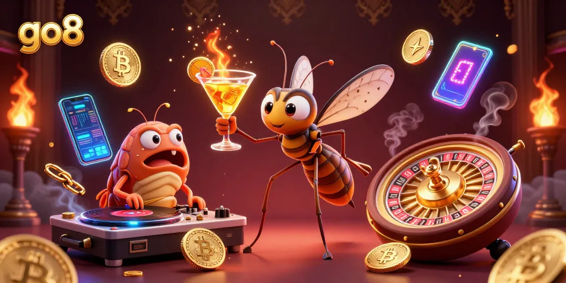 Experience the vibrant go8 casino scene with engaging characters and dynamic crypto elements.