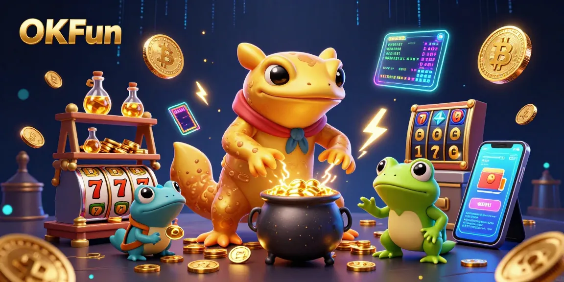 Engage with exciting gaming experiences at OKFun, showcasing gold coin alchemy and thrilling casino elements.