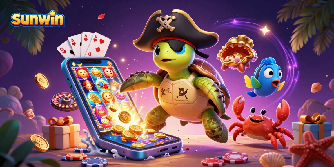 Engage with sunwin's exciting slot game adventure featuring vibrant characters and dynamic casino elements.