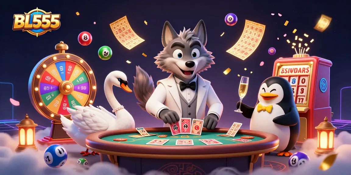 Engage with the vibrant lottery features at BL555 while enjoying a luxurious gaming experience with charming characters.